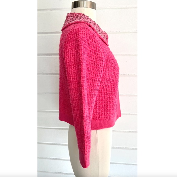 ALICE + OLIVIA Akira Embellished Cardigan in Pink - M - Picture 6 of 12